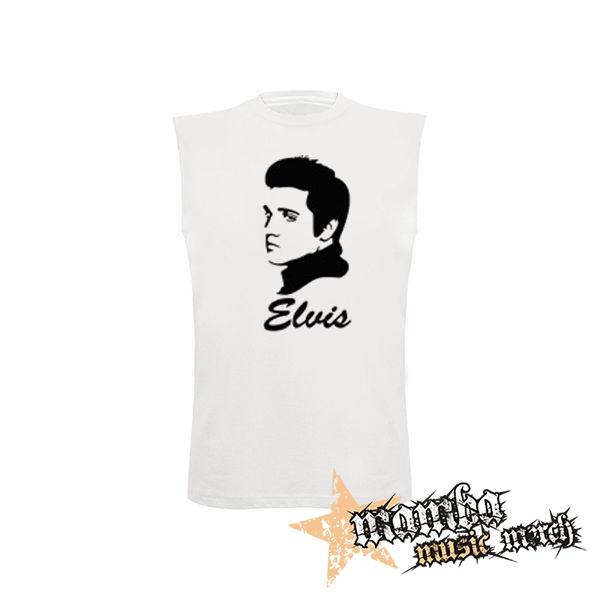 ELVIS PRESLEY - Portrait - biele pánske tričko bez rukávov