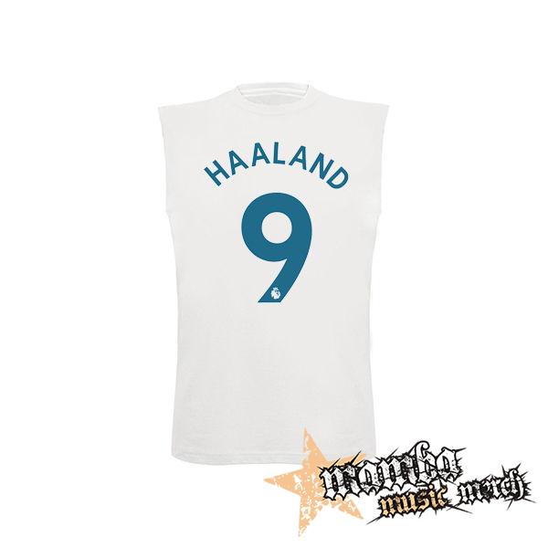 ERLING HAALAND - 9 BLUE - biele pánske tričko bez rukávov