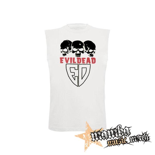 EVIL DEAD - Logo American Heavy Thrash Metal Band - biele pánske tričko bez rukávov
