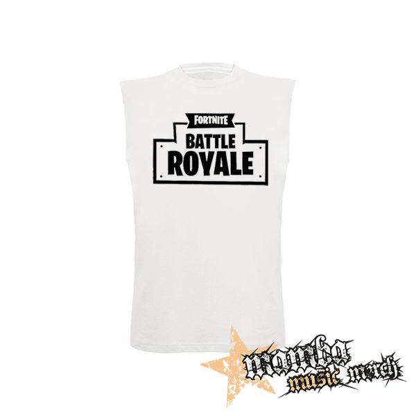 FORTNITE BATTLE ROYALE - biele pánske tričko bez rukávov