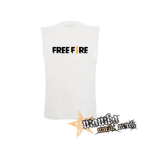 GARENA FREE FIRE - Logo - biele pánske tričko bez rukávov