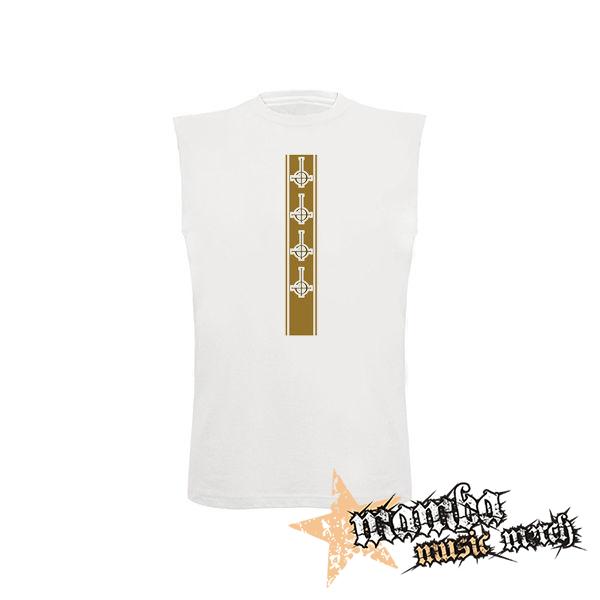 GHOST - Gold Logo Motive 2 - biele pánske tričko bez rukávov