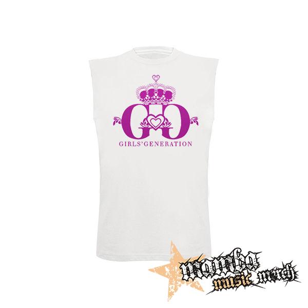 GIRLS´ GENERATION - Pink Logo - biele pánske tričko bez rukávov
