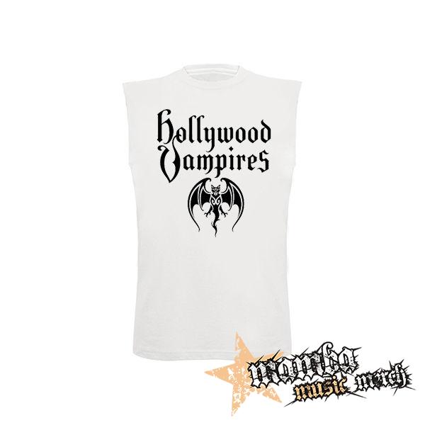 HOLLYWOOD VAMPIRES - Logo - biele pánske tričko bez rukávov