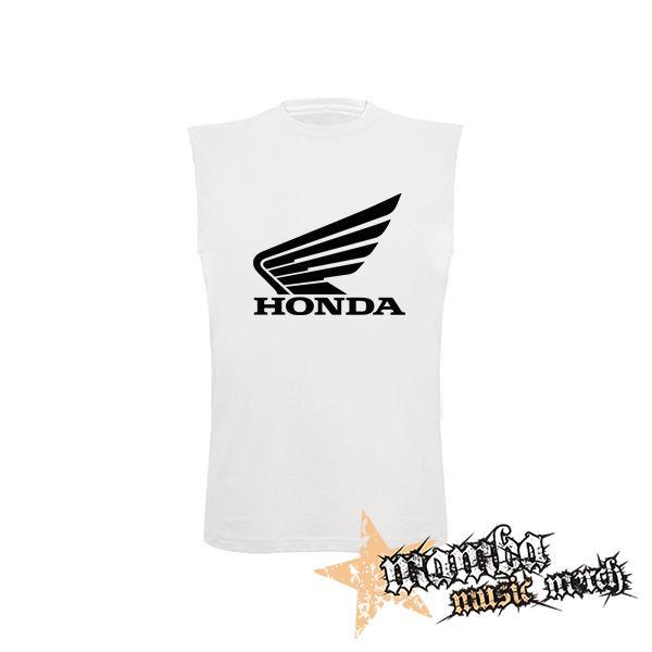 HONDA - Logo - biele pánske tričko bez rukávov