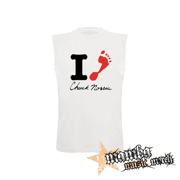 CHUCK NORRIS - I Love Chuck Norris - biele pánske tričko bez rukávov