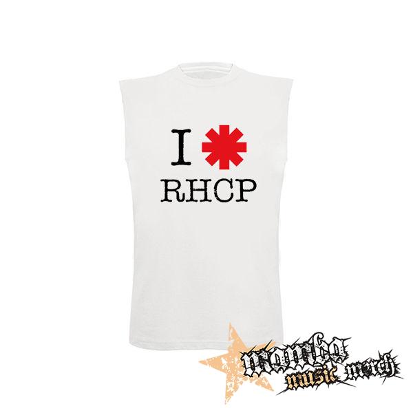 I LOVE RED HOT CHILI PEPPERS - biele pánske tričko bez rukávov