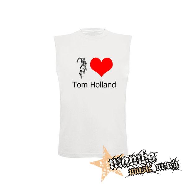 I LOVE TOM HOLLAND - biele pánske tričko bez rukávov