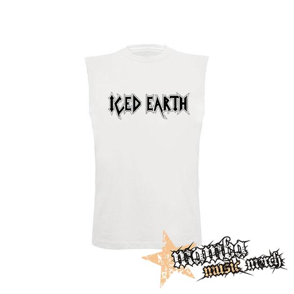 ICED EARTH - Logo - biele pánske tričko bez rukávov