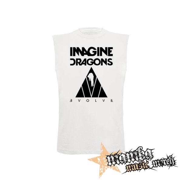 IMAGINE DRAGONS - Evolve Triangle - biele pánske tričko bez rukávov