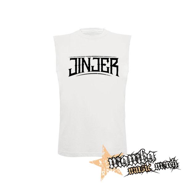 JINJER - Logo - biele pánske tričko bez rukávov
