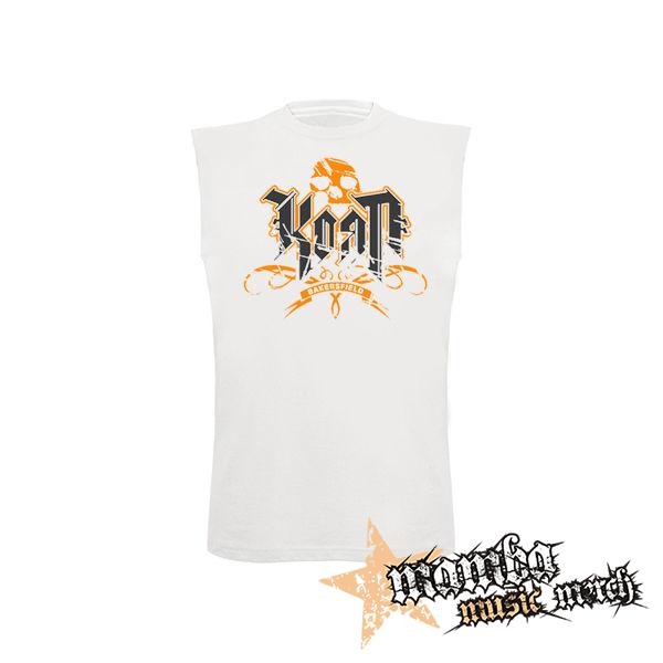 KORN - Logo Crest Bakersfield Orange - biele pánske tričko bez rukávov