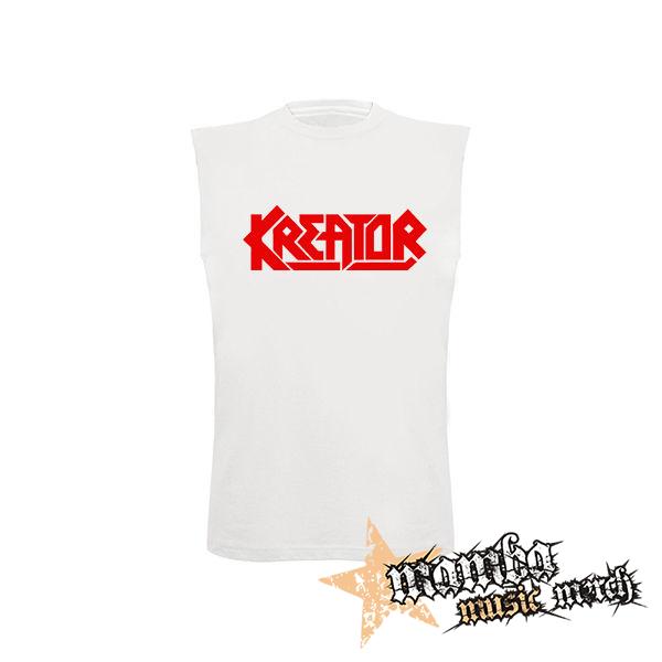 KREATOR - Logo Red - biele pánske tričko bez rukávov