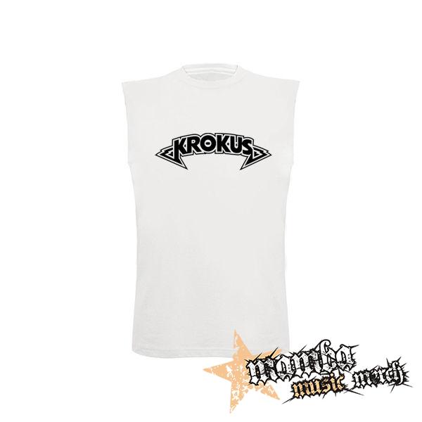 KROKUS - Logo Band - biele pánske tričko bez rukávov