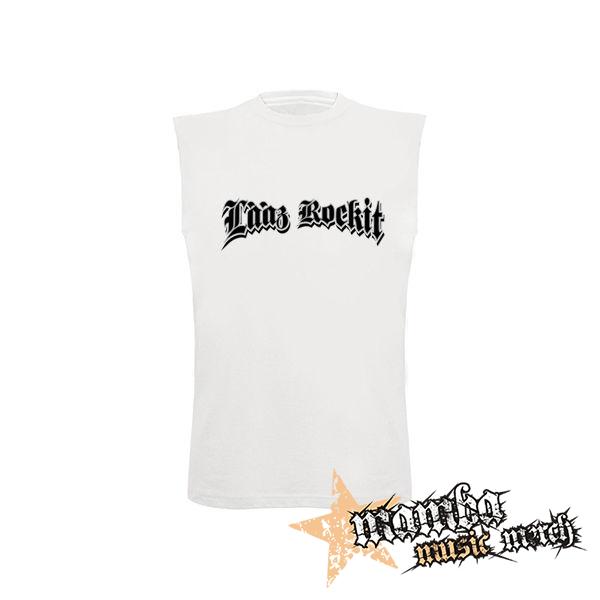 LAAZ ROCKIT - Logo Band - biele pánske tričko bez rukávov