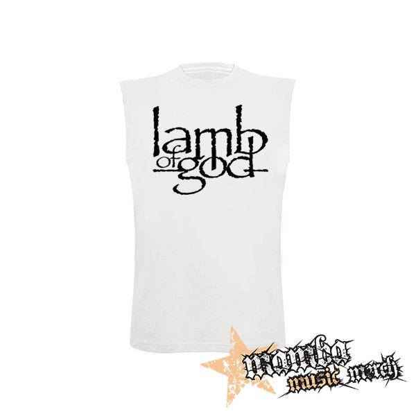 LAMB OF GOD - Logo - biele pánske tričko bez rukávov
