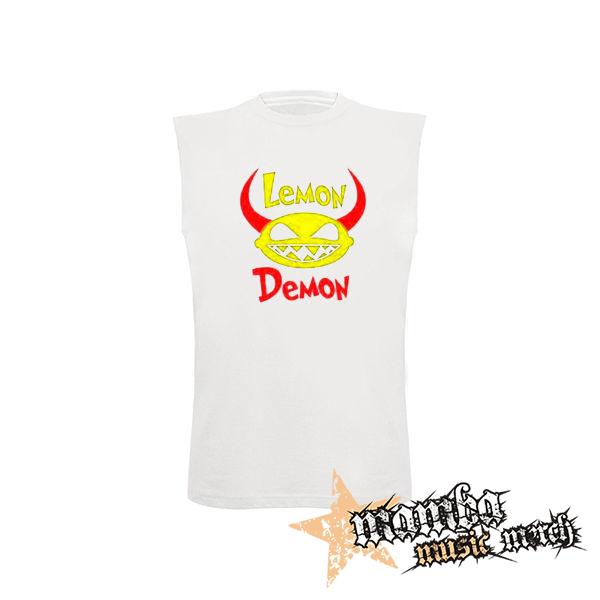 LEMON DEMON - Logo - biele pánske tričko bez rukávov