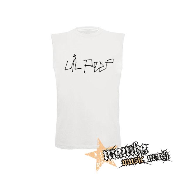 LIL PEEP - Logo - biele pánske tričko bez rukávov