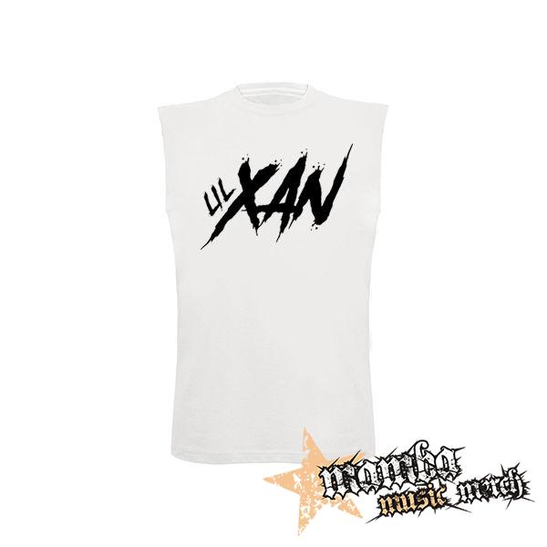 LIL XAN - Logo - biele pánske tričko bez rukávov