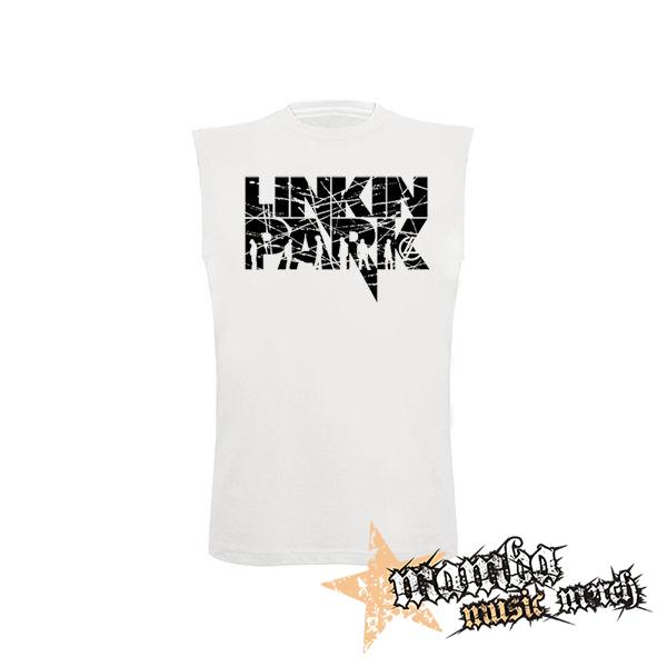 LINKIN PARK - Logo & Band - biele pánske tričko bez rukávov