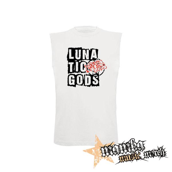 LUNATIC GODS - Logo Lunatic Gods - biele pánske tričko bez rukávov