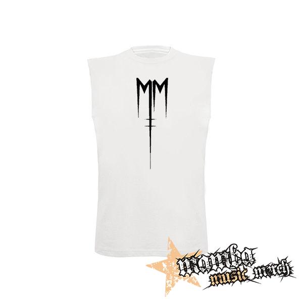 MARILYN MANSON - Sign Dark Crest - biele pánske tričko bez rukávov