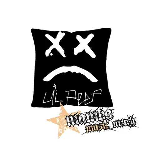 LIL PEEP - Sad Face And Logo - vankúš