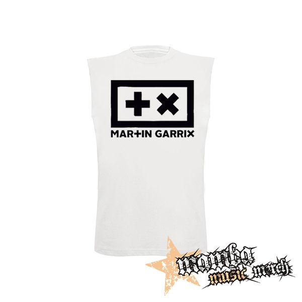 MARTIN GARRIX - Logo Crest - biele pánske tričko bez rukávov