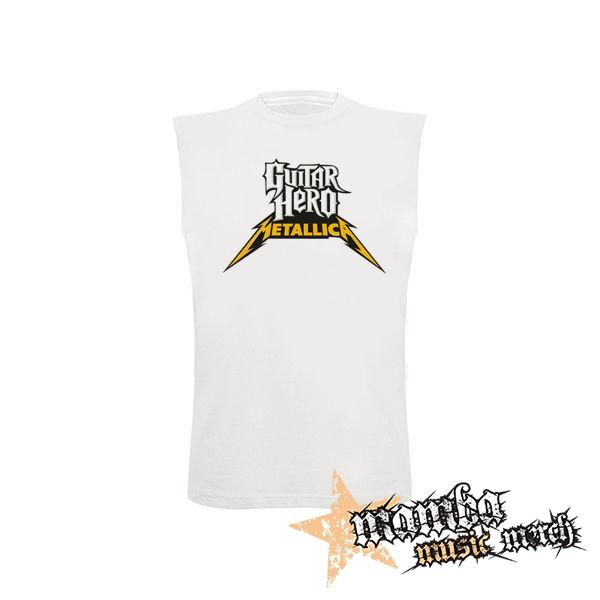 METALLICA - Guitar Hero - biele pánske tričko bez rukávov