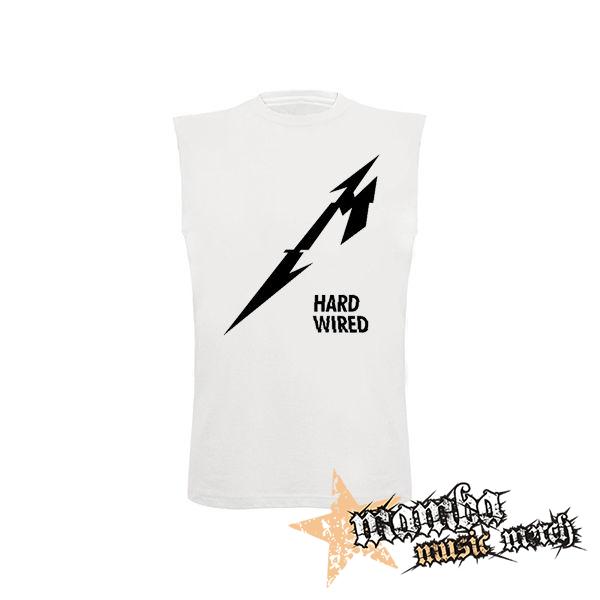 METALLICA - Hardwired Crest - biele pánske tričko bez rukávov