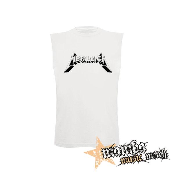 METALLICA - Master Of Puppets Logo 1 - biele pánske tričko bez rukávov