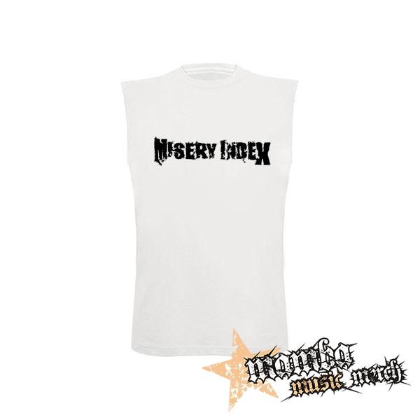 MISERY INDEX - Logo - biele pánske tričko bez rukávov