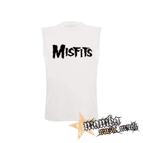MISFITS - Simple Logo - biele pánske tričko bez rukávov