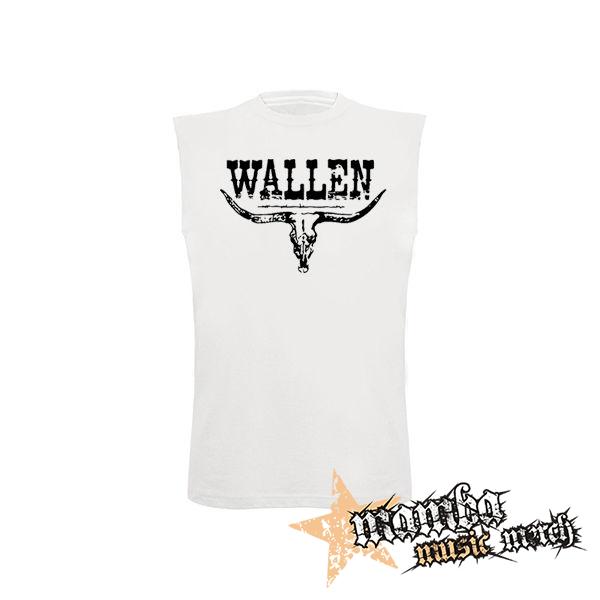 MORGAN WALLEN - Country Music Crest - biele pánske tričko bez rukávov