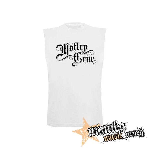 MOTLEY CRUE - Logo - biele pánske tričko bez rukávov