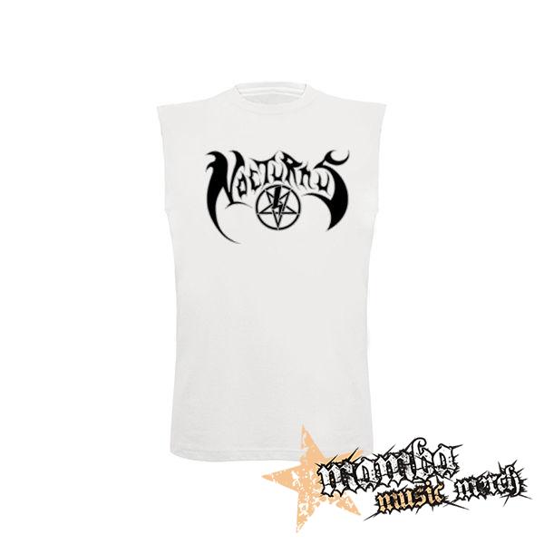 NOCTURNUS - Logo - biele pánske tričko bez rukávov