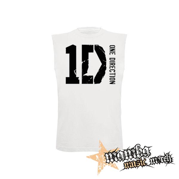 ONE DIRECTION - Logo - biele pánske tričko bez rukávov