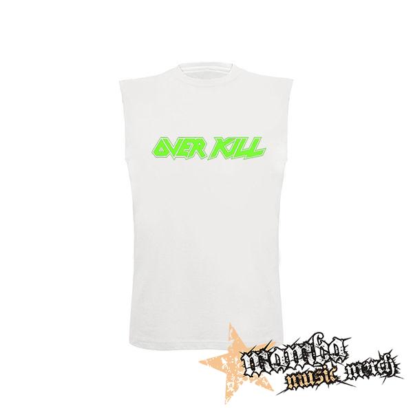 OVERKILL - Logo Green - biele pánske tričko bez rukávov