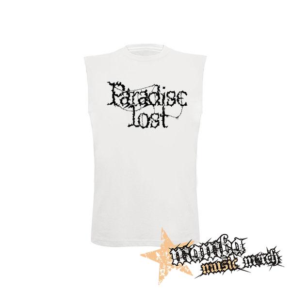 PARADISE LOST - Old School Logo - biele pánske tričko bez rukávov