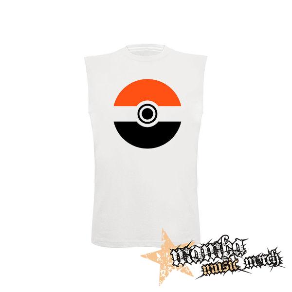 POKEMON - Symbol - biele pánske tričko bez rukávov