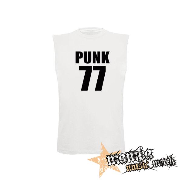 PUNK 77 - Slogan - biele pánske tričko bez rukávov
