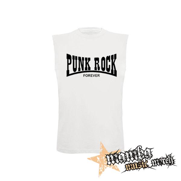 PUNKROCK FOREVER - biele pánske tričko bez rukávov