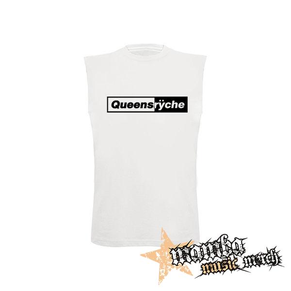 QUEENSRYCHE - Logo - biele pánske tričko bez rukávov