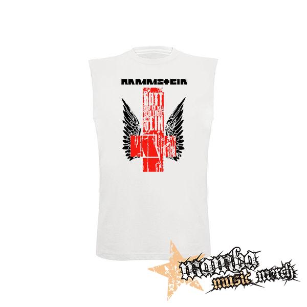 RAMMSTEIN - Engel Cross - biele pánske tričko bez rukávov