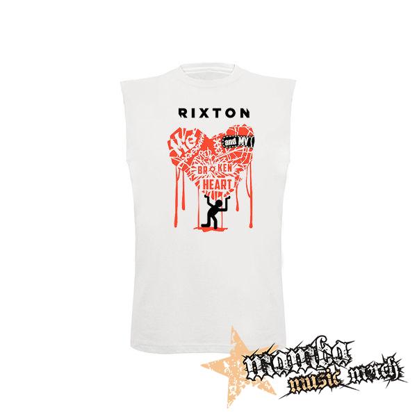 RIXTON - Me And My Broken Heart - biele pánske tričko bez rukávov