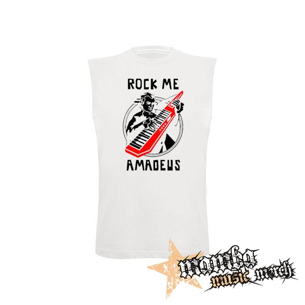 ROCK ME AMADEUS - biele pánske tričko bez rukávov