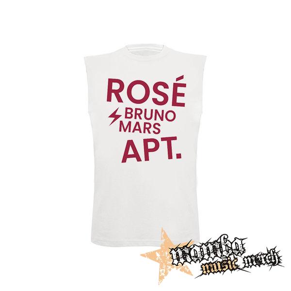 ROSÉ & BRUNO MARS - APT - Pink - biele pánske tričko bez rukávov