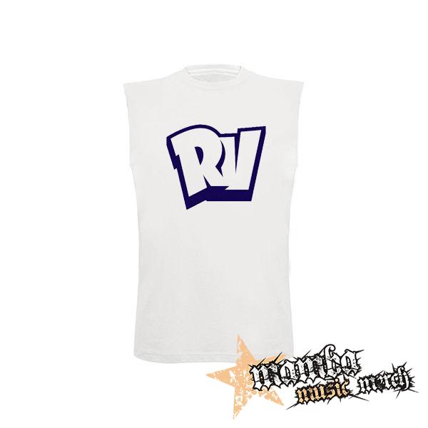 RUMBLEVERSE - Logo CREST - biele pánske tričko bez rukávov