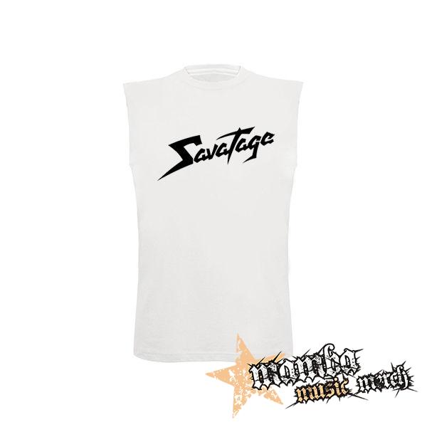 SAVATAGE - Logo - biele pánske tričko bez rukávov