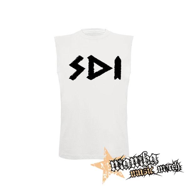 SDI - Logo Black - biele pánske tričko bez rukávov